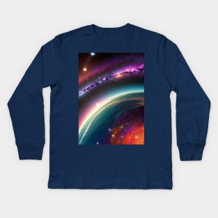 Edge of the galaxy Kids Long Sleeve T-Shirt